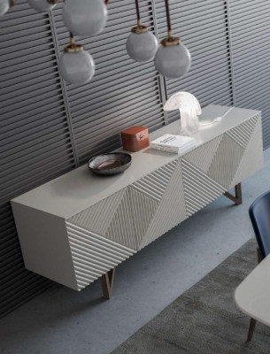 Dining room set Modern dining room set White sideboard with storage