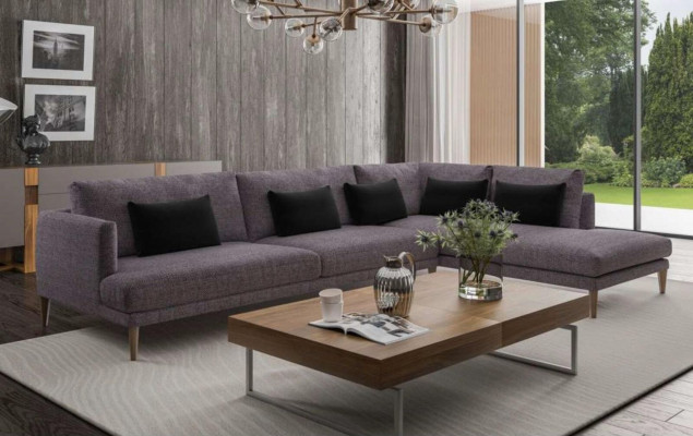 Living area sofa corner sofas L-shape textile furniture modern furnishings
