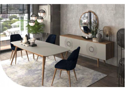 Luxury dining group table with chairs dining room furniture modern dining room set
