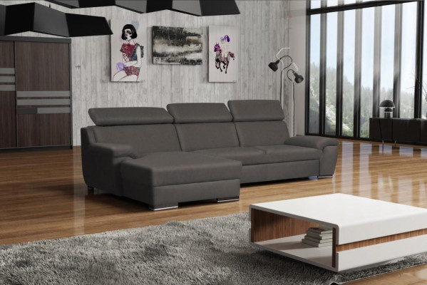 L-shaped sectional sofa fabric upholstered furniture living room modern luxury brown furniture new