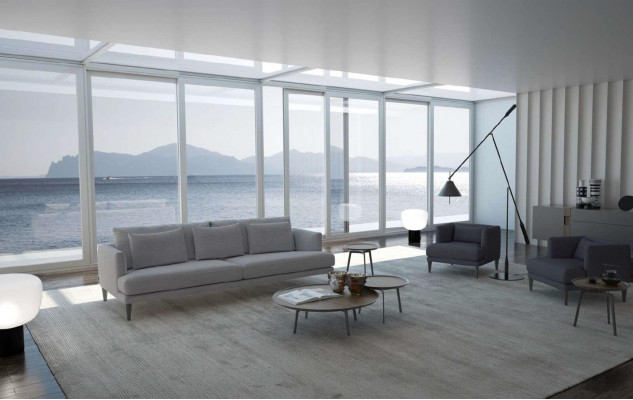 Modern gray sofa three-seater furniture designer luxury couches home furniture