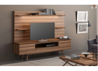 Walnut natural luxury shelves modern living room furniture hanging shelves new