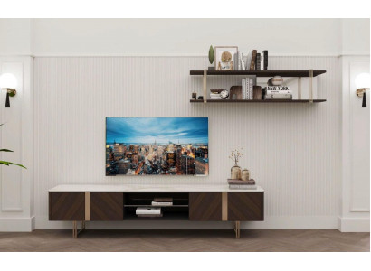 Modern living room wall unit, bookshelf, cabinet, wall units, TV stands, brown
