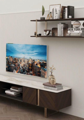 Modern living room wall unit, bookshelf, cabinet, wall units, TV stands, brown