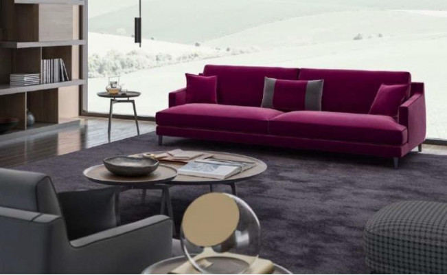 Rosa Dreisitzer Modern Couch Living Room Sofas Style Furniture Luxury Design