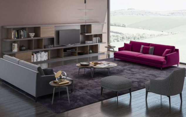 Rosa Dreisitzer Modern Couch Living Room Sofas Style Furniture Luxury Design
