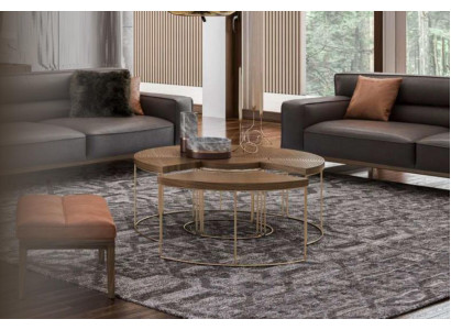 Modern round coffee table luxury side tables wooden furniture living room table