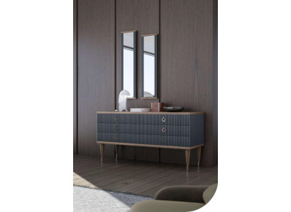 Designer chest of drawers with drawers natural walnut - matt anthracite