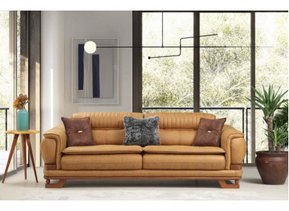 Three-seater sofa, three-seater couch, three-seater sofas, design living room, faux leather.