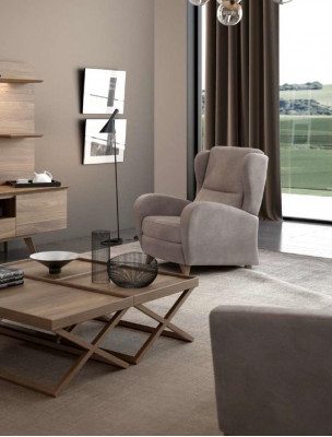 Luxury Relax Armchair Reading Chair Modern Design Single Seater Taupe Modern