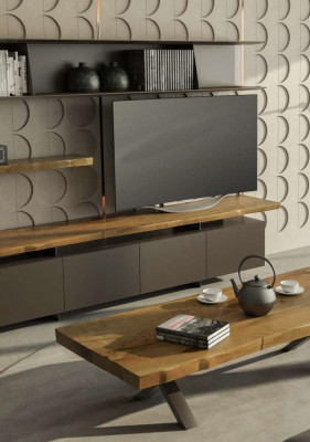 Wood coffee table modern living room furniture luxury side table TV stand