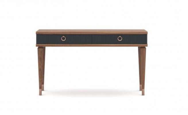 Modern console table with drawers luxury natural walnut - anthracite