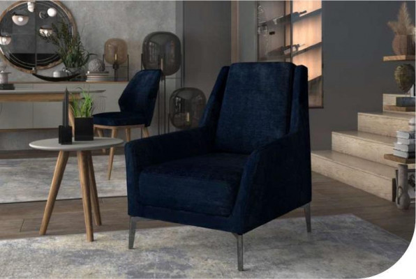 Blue Relax Armchair Modern Single-Seater Living Room Furniture Club Chair New