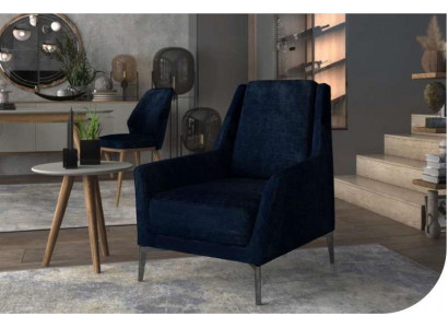 Blue Relax Armchair Modern Single-Seater Living Room Furniture Club Chair New