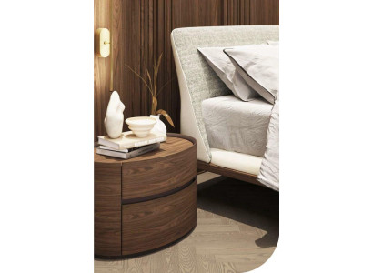 Designer Wooden Nightstand Modern Design Solid Wood Bedroom Furniture