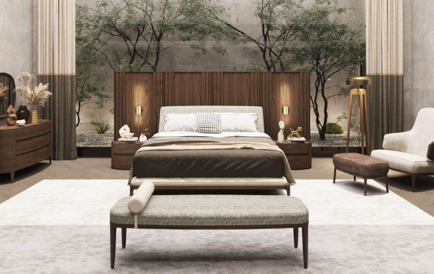 Designer Wooden Nightstand Modern Design Solid Wood Bedroom Furniture