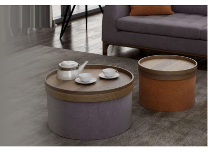 Round coffee tables, modern living room furniture, side tables, end tables.
