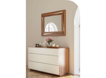 White Brown Bedroom Dresser Luxury Console Storage Noble Solid Wood Furniture