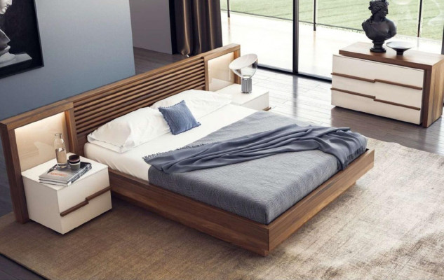 Walnut natural nightstand bedroom side tables luxury
