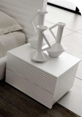 White luxury nightstand storage bedroom furniture small side table