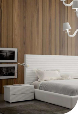 White luxury nightstand storage bedroom furniture small side table