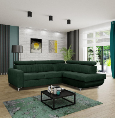 Sofas L-shape Textile Couch Corner Seat Sofa Living Room Modern Green Couch Furniture