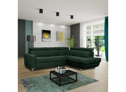 Sofas L-shape Textile Couch Corner Seat Sofa Living Room Modern Green Couch Furniture