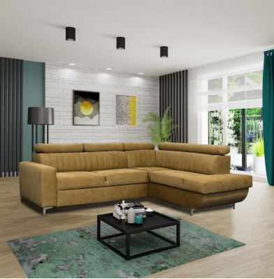 Sofas L-shape Textile Couch Corner Seat Sofa Living Room Modern Green Couch Furniture