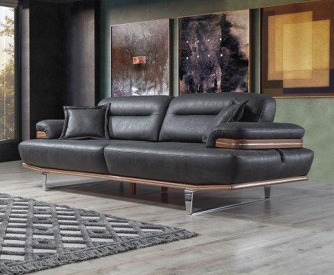 Three-seater luxury sofa 3 seat sofas seating leather design couch furniture style