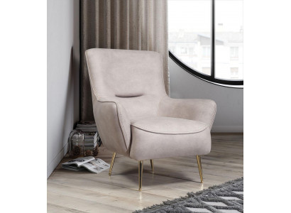Armchair Single Luxury Upholstery Seat Designer Seat White Leather Modern New