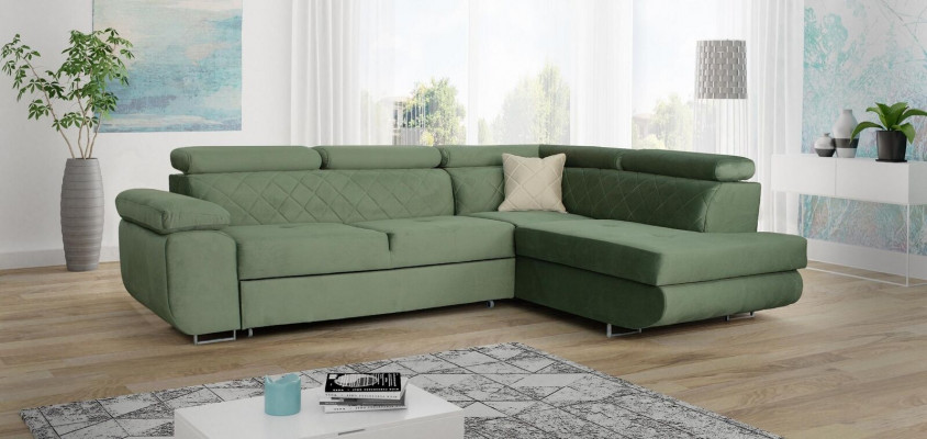 Luxury furniture living area corner sofa L-shape upholstered sofa textile sleeper sofa couch