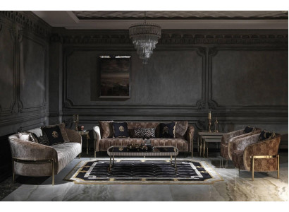 Three-seater sofa set armchair beige fabric sofa upholstered sofa modern sofa