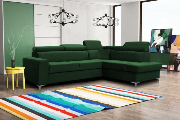 Modern Relax Seating Furniture Living Landscape Corner Textile Luxury Corner Sofa L-Shape Upholstered