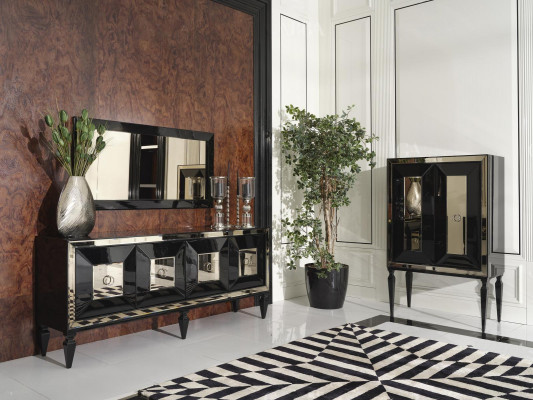 Complete Sideboard Mirror Bar Cabinet Black Wood Sideboard Cabinet