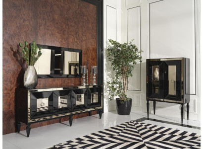 Complete Sideboard Mirror Bar Cabinet Black Wood Sideboard Cabinet