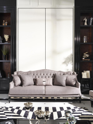Sofa set Couch 3 Armchairs Fabric sofa Gray 3-piece Three-seater Upholstered sofa.