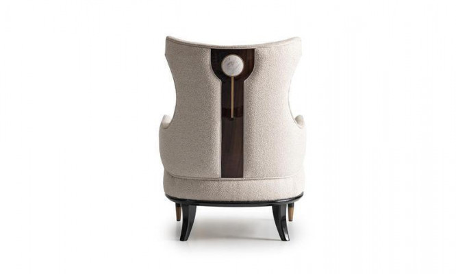 Armchair group living room cabinet modern wing chair beige cabinet