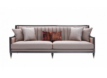 Four-seater sofa 4-seat fabric sofa upholstered sofa gray classic design
