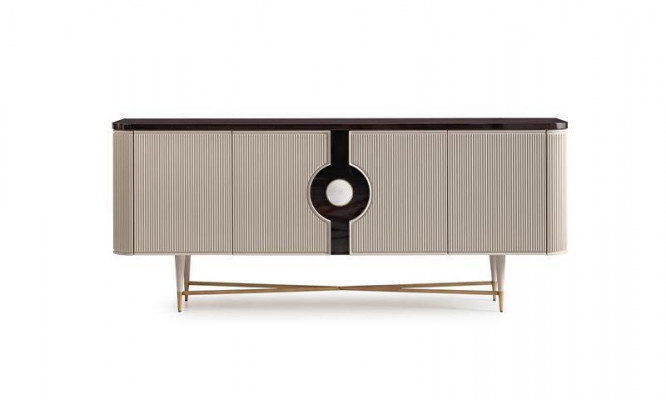 Sideboard Cabinet Wardrobe Dresser Wood Wooden Cabinet Beige Luxury Design