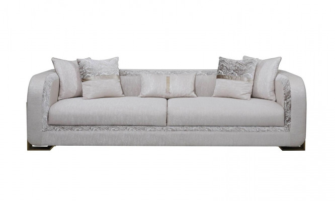 Three-seater sofa 3-seater gray upholstered sofa fabric sofa modern sofas