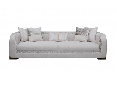 Three-seater sofa 3-seater gray upholstered sofa fabric sofa modern sofas