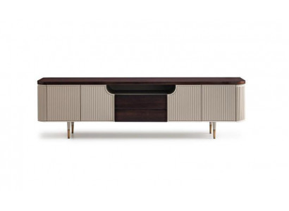 Sideboard TV Stand RTV Lowboard Wood Beige Modern Table Living Room