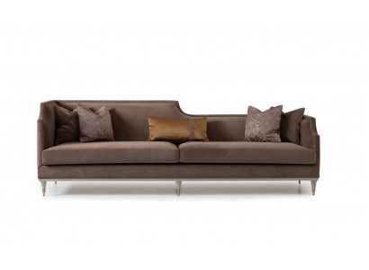 Four-seater fabric sofa brown sofas living room upholstered sofa