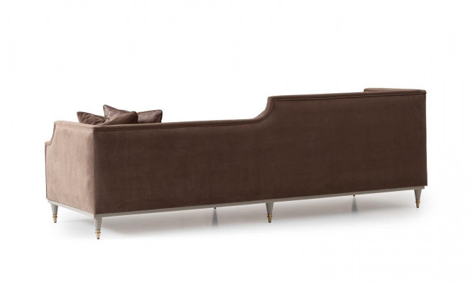 Four-seater fabric sofa brown sofas living room upholstered sofa