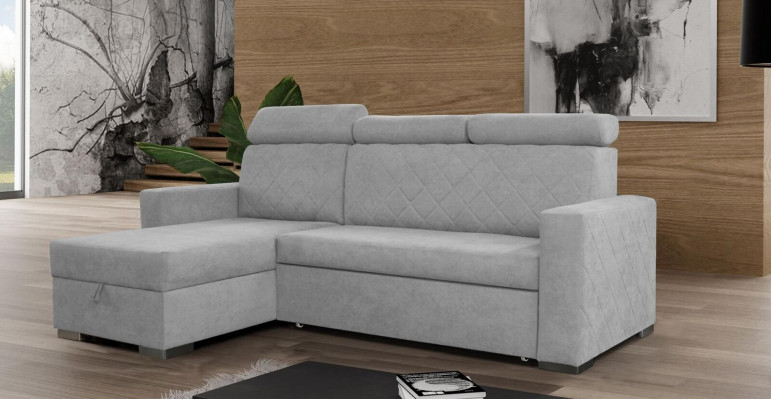 Design Couch Lounge Corner Modern Textile Corner Sofa L-shape Living Landscape Relax Seat