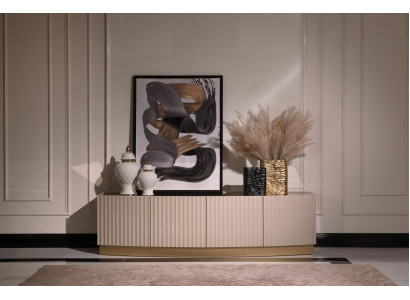 Sideboard cupboard cabinet wooden cabinet wood beige living room