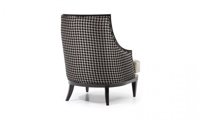 Armchair Wingback Chair Single-Seater Fabric Gray Living Room Classic