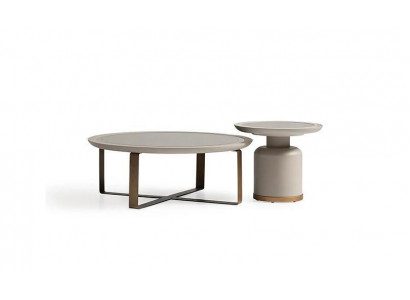 Complete coffee table side table beige sofa table metal living room