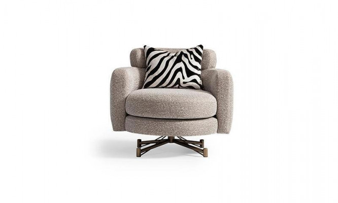 Armchair Wingback Chair Cocktail Chair Club Chair Gray Fabric Upholstered Seat