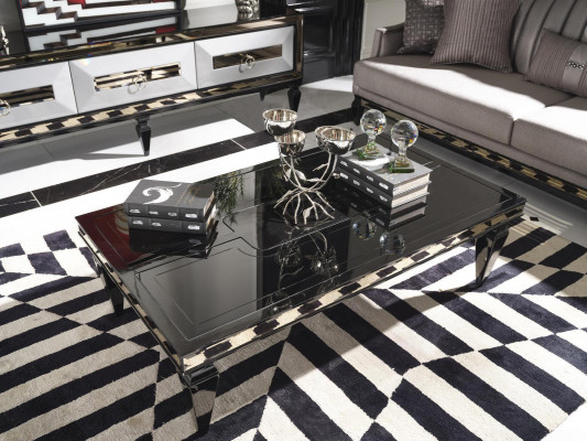 Coffee table, side table, coffee table, wood, living room, black